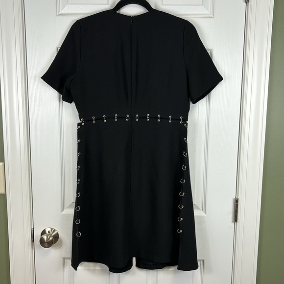 The Kooples black crepe chain link mini dress sz med - Picture 7 of 9
